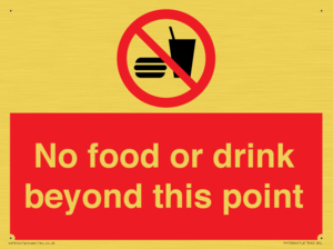 No food or drink beyond this point